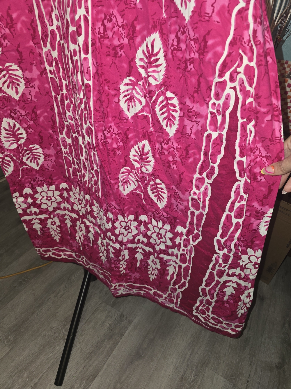 Tropical Fuchsia Maxi Caftan Dress - Picture 5 of 9